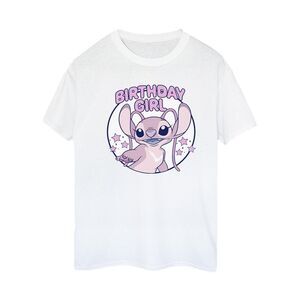 Lilo & Stitch Womens/Ladies Birthday Girl Cotton Boyfriend T-Shirt / White